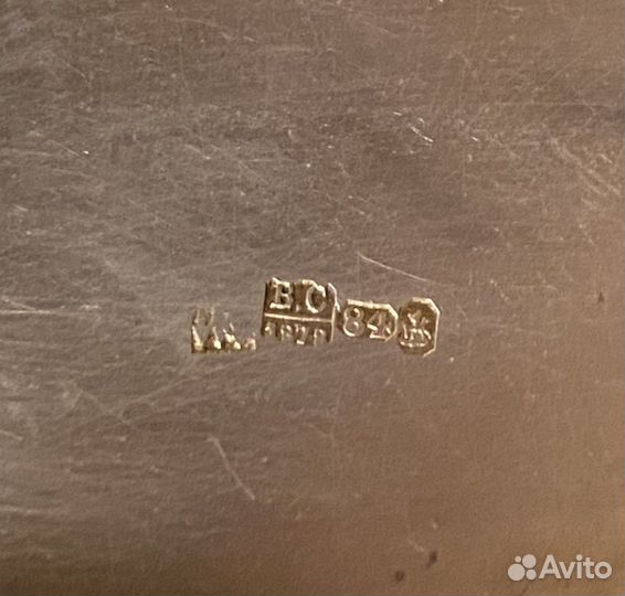 Портсигар 1878 год, 84 проба. В родной коробочке