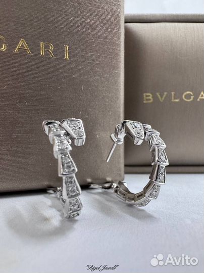 Золотые серьги Bvlgari Serpenti Viper