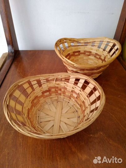 Соломенные тарелочки, корзинка цена за 1шт