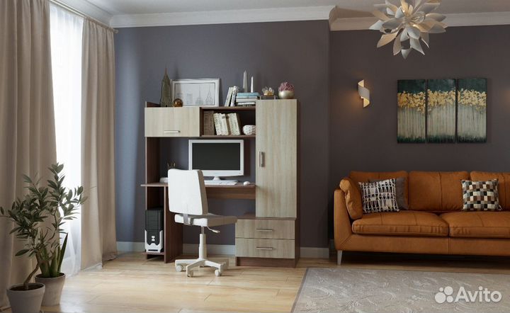 Компьютерный стол пкс-7 Ясень Шимо