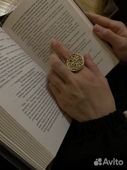 Кольцо из меди с напылением золота 21к