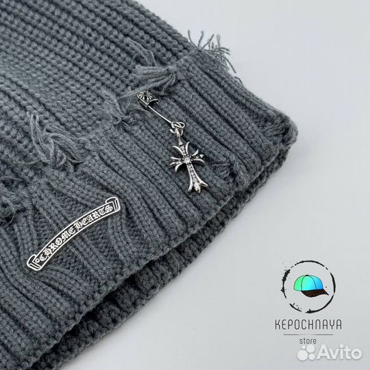 Шапка Chrome Hearts рваная