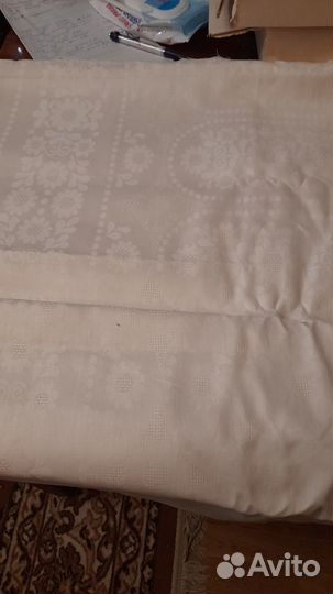 Ткань белая с выбитым рисунком СССР