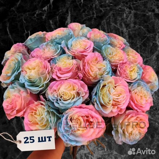 Розы 60 см маршмеллоу Эквадор 39 шт