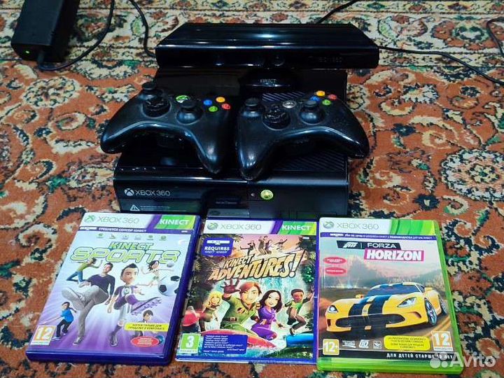 Xbox 360 freeboot + 70 игр + кинект + 2 геймпада