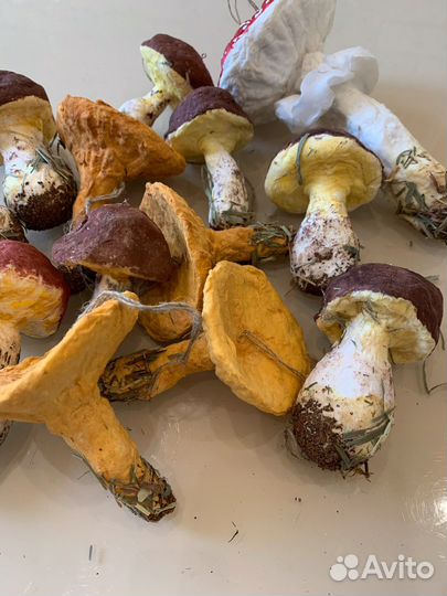 Ватная игрушка гриб