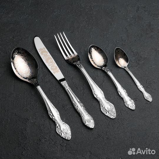 Набор столовых приборов 'Тройка', 30 предметов, ху