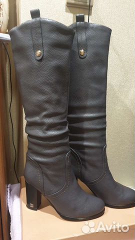 Сапоги осень весна женские 38 на каблуке
