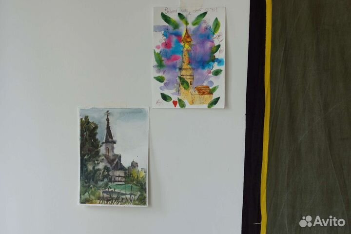 Картина акварель Парк Питера