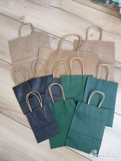 Бумажные подарочные крафт пакеты