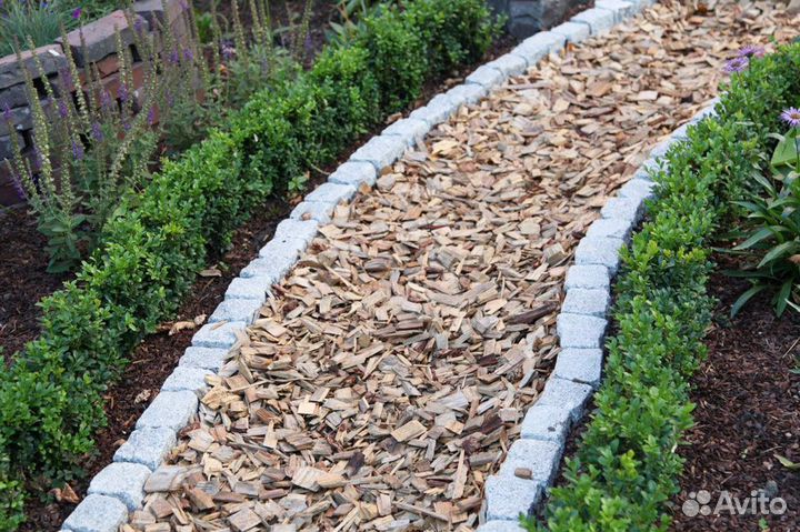 Щепа натуральная (мульча)