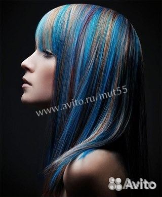 Мелки для волос 4 цвета (цилиндрические)