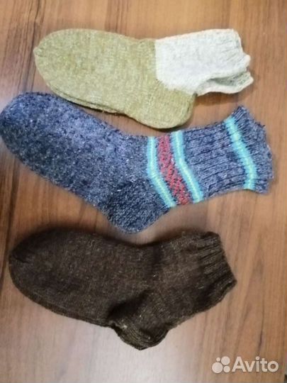 Носки шерстяные, новые, ручной работы