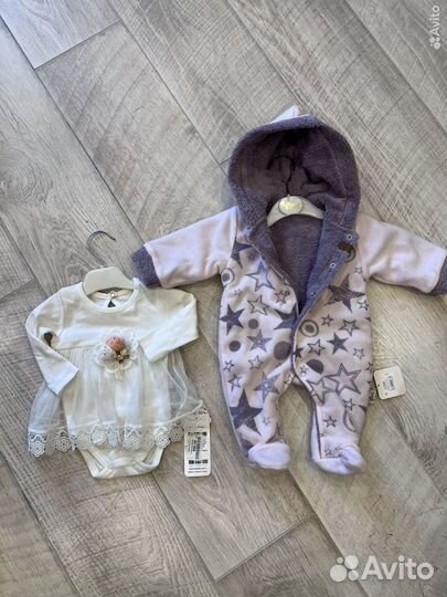 Пакет новых вещей на девочку от 0 до года