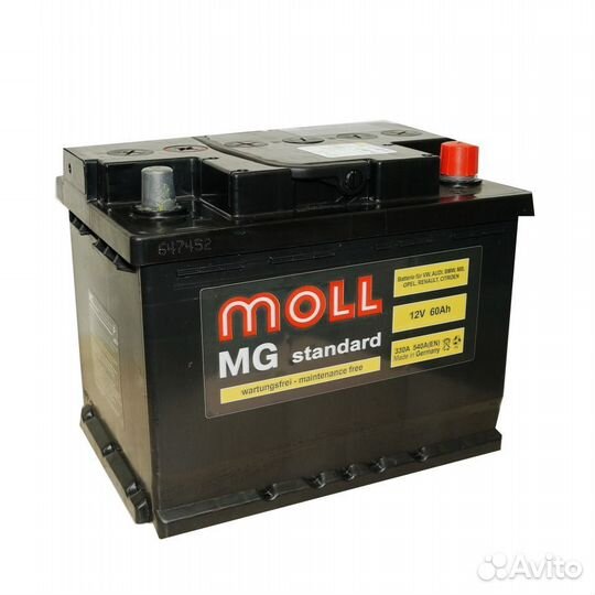 Аккумулятор Moll MG Standard 12V-60Ah R