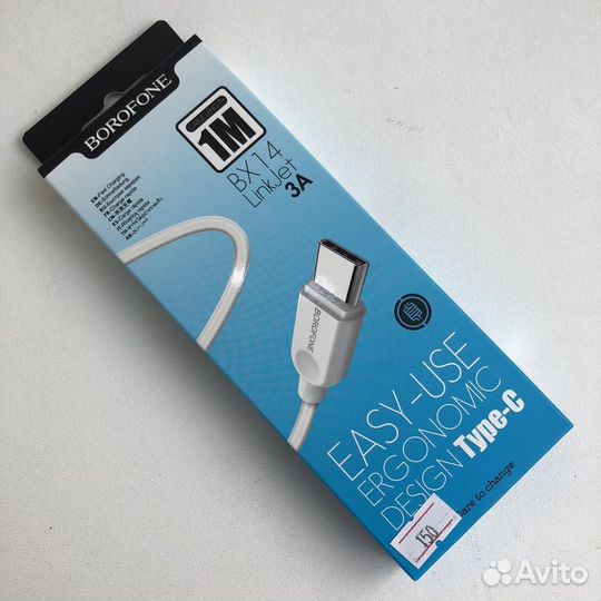 Зарядный кабель для Tape-C 1м белый