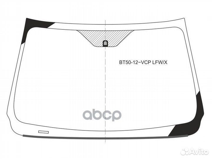 Стекло лобовое ford ranger pick UP 11-15 /mazda