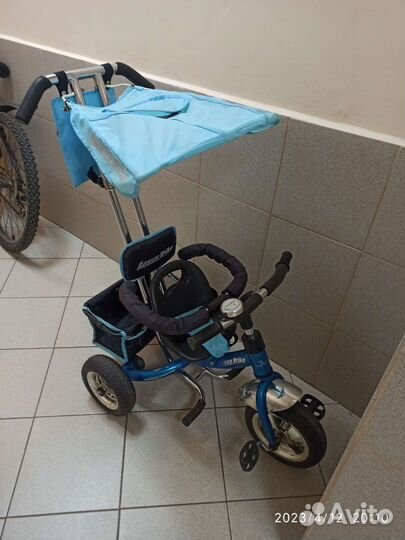Велосипед детский с ручкой 3-х колёсный каталка