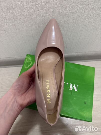 Туфли лодочки бежевые 37