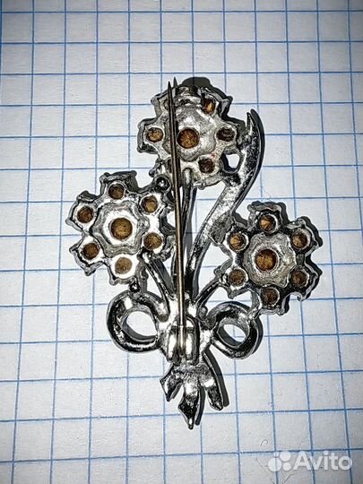 Винтажная Брошь-Брошка. Букет цветов. Нечастоя