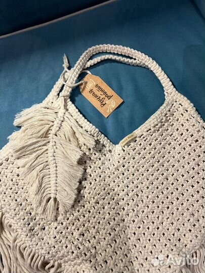 Сумки вязаные ручная работа, пляжные, кросс боди