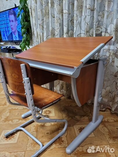 Растущая парта и стул Деми