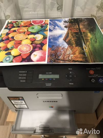 Мфу лазерный цветной принтер samsung clx3305