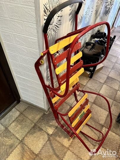 Санки для двойни со сьемной ручкой