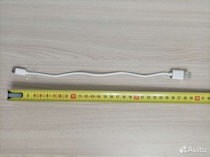 Кабель зарядный USB/Micro USB длина 24 см, белый