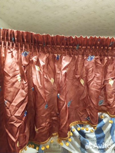 Шторы с ламбрекеном бу