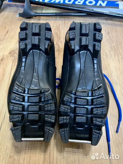 Лыжи беговые детские 120 см с ботинками 27 р-р