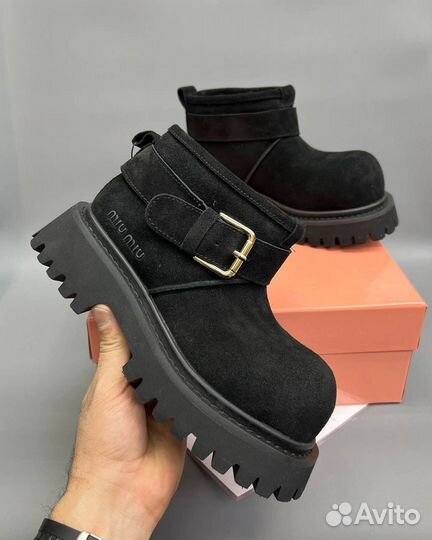 Ботинки женские miu miu зима