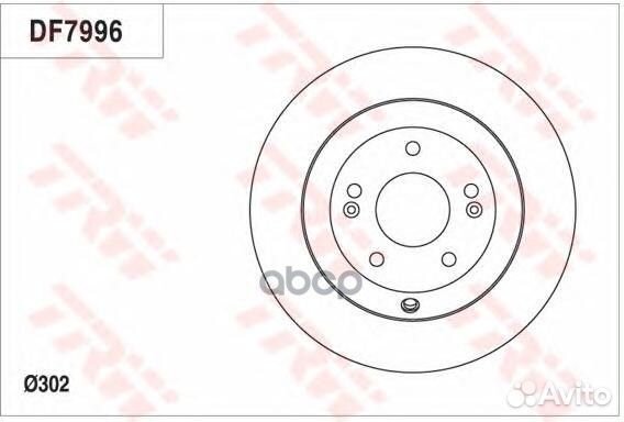 Диск торм.зад. hyundai santa FE II, santa FE III