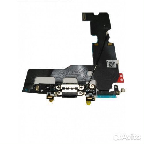 Шлейф разъёма зарядки для iPhone 7 чёрный оригинал