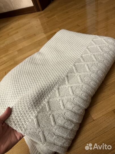 Вязанный плед в мятном цвете Tivolyo Home