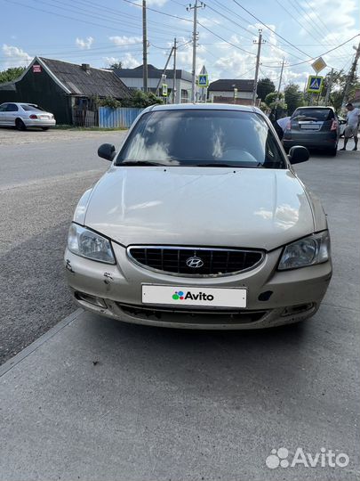Hyundai Accent 1.5 МТ, 2004, битый, 247 000 км