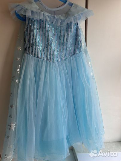 Платье детское Эльзы 116-122 холодное сердце