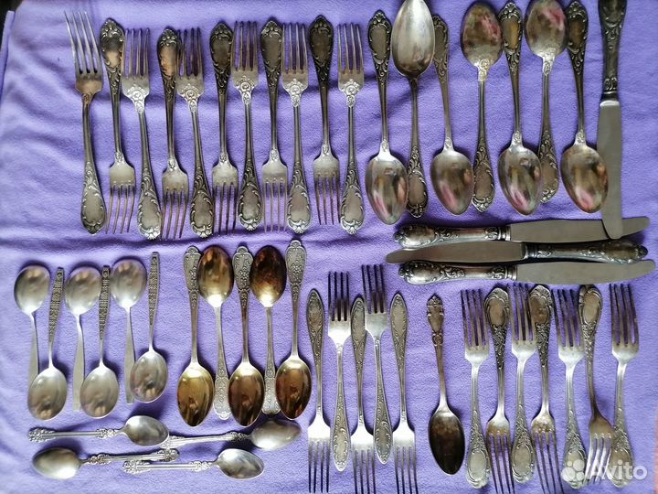 Мельхиор ложки, вилки мнц