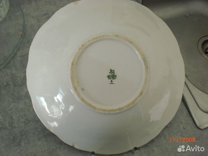 Антикварная фарфоровая посуд / тарелка дулево 1956