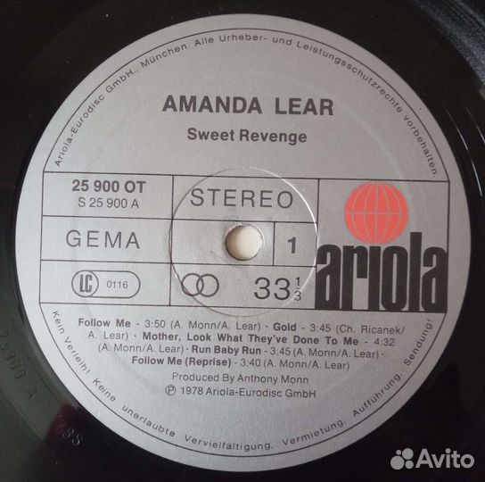 Музыка на виниле. Amanda Lear. 2LP