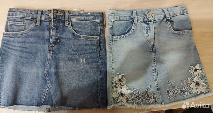 Юбки джинсовые для девочки 122- 134