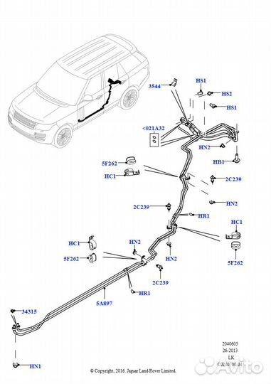 Болт крепления LR Range Rover 2013, LR001599