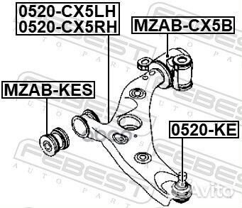 Сайлентблок Mazda CX-5 KF 17 mzabcx5B Febest