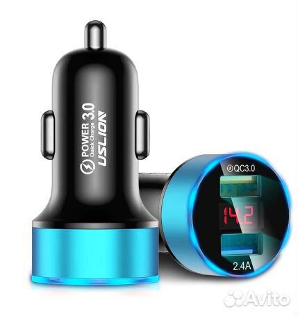 Быстрая QC 3.0 автомобильная зарядка USB