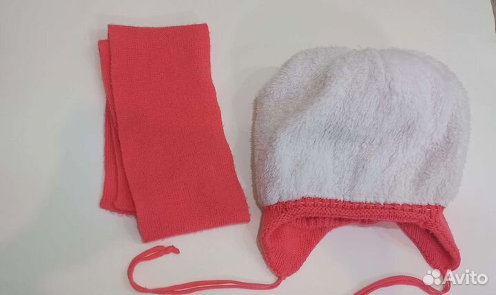 Зимняя шапка и шарф для девочки