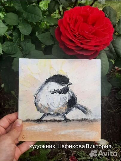Картина птичка