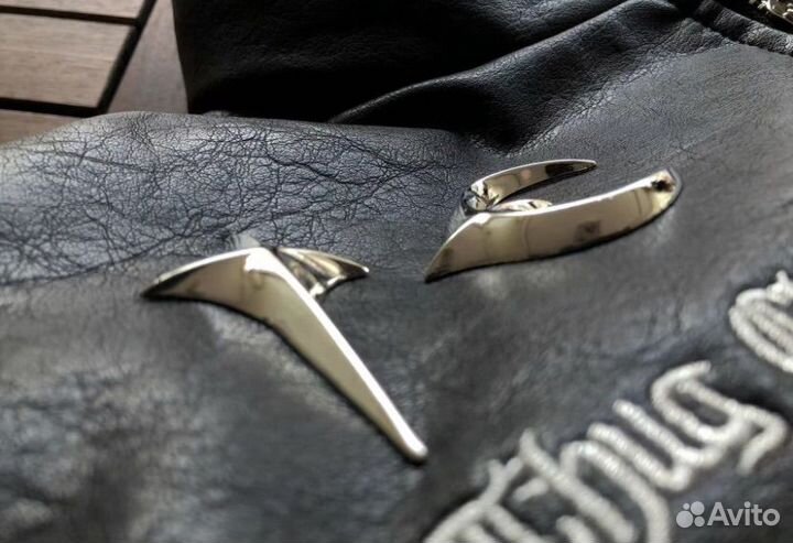 Пуховик thug club кожанный opium