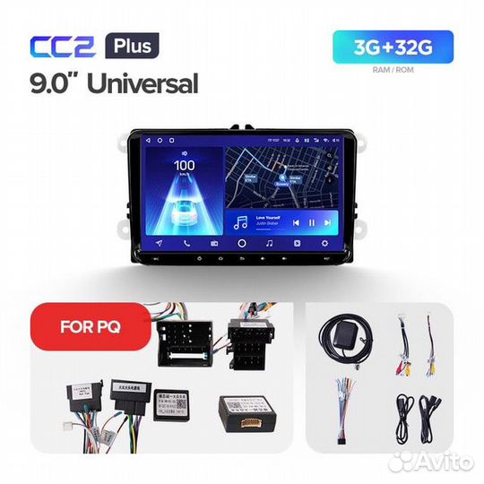 Teyes CC2 plus 4+64G Универсальное гу PQ VW/Skoda