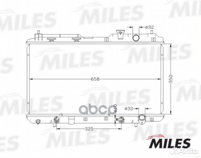 Радиатор honda CR-V 2.0 A/T 95-03 acrb040 Miles