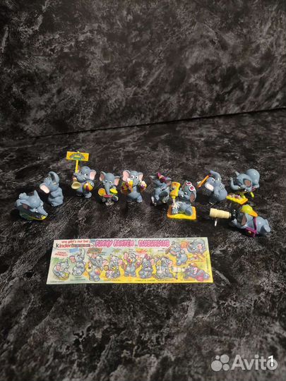 Киндер бегемоты слоны пингвины мыши вороны